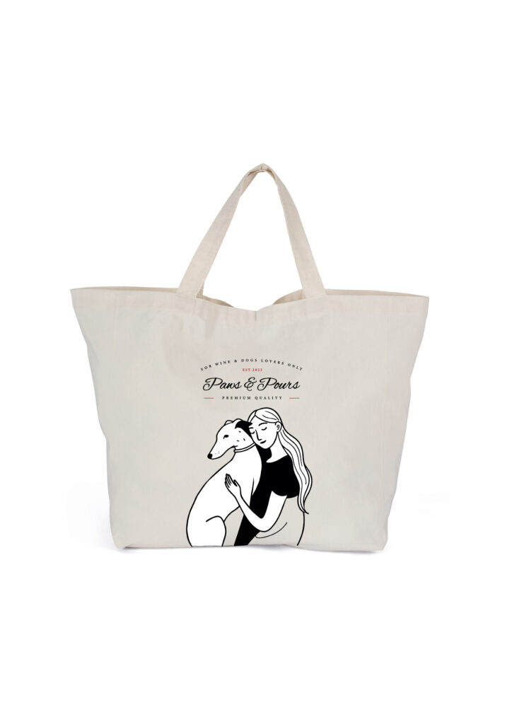 bolso shopper "made in France" galgo girl 100% reciclado premium crudo