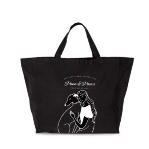 BOLSO SHOPPER "MADE IN FRANCE" PREMIUM GALGO GIRL 100% RECICLADO NEGRO